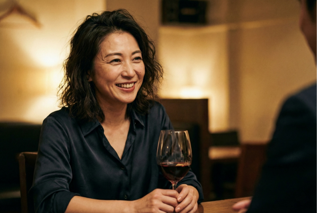 ワインを嗜む大人の女性